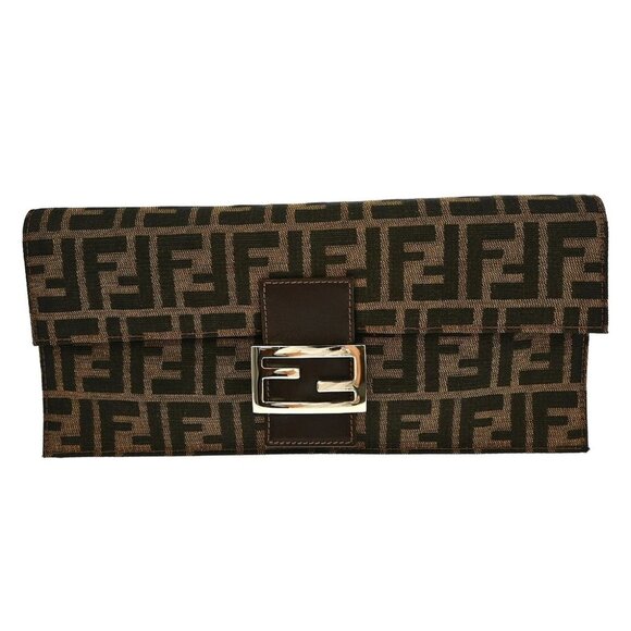 Fendi Brown Zucca Clutch Bag 091630/001 XX40624 - Picture 1 of 9